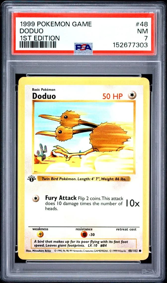 Doduo 1st Edition, Game, PSA 7
