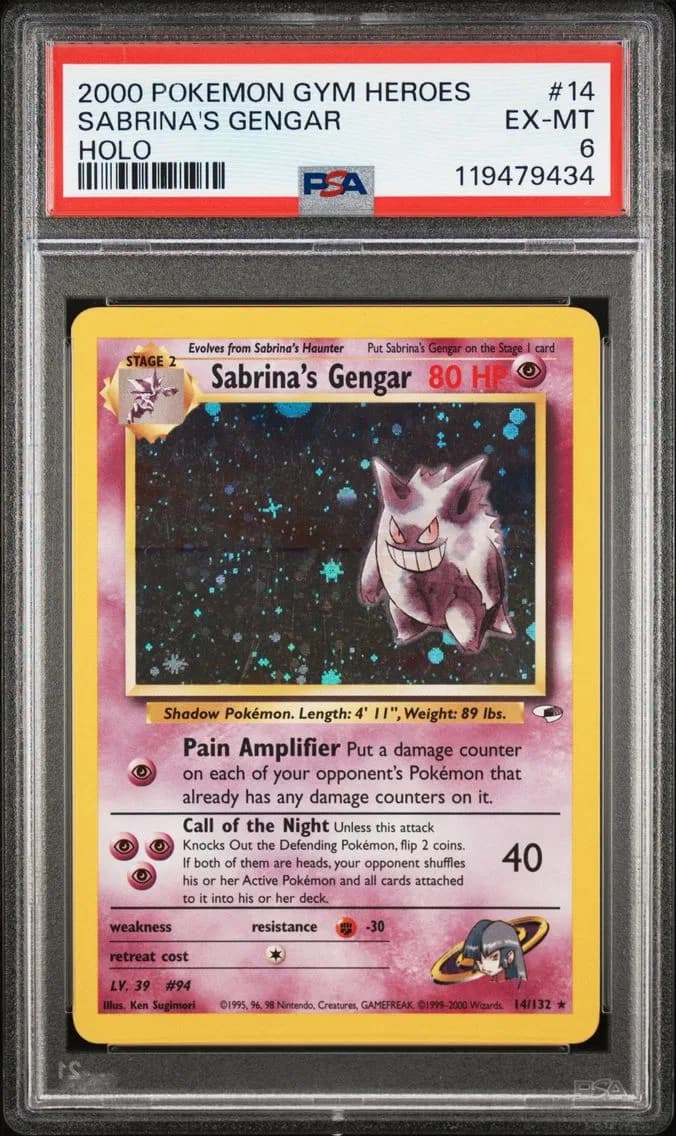 Sabrina's Gengar, Gym Heroes, PSA 6