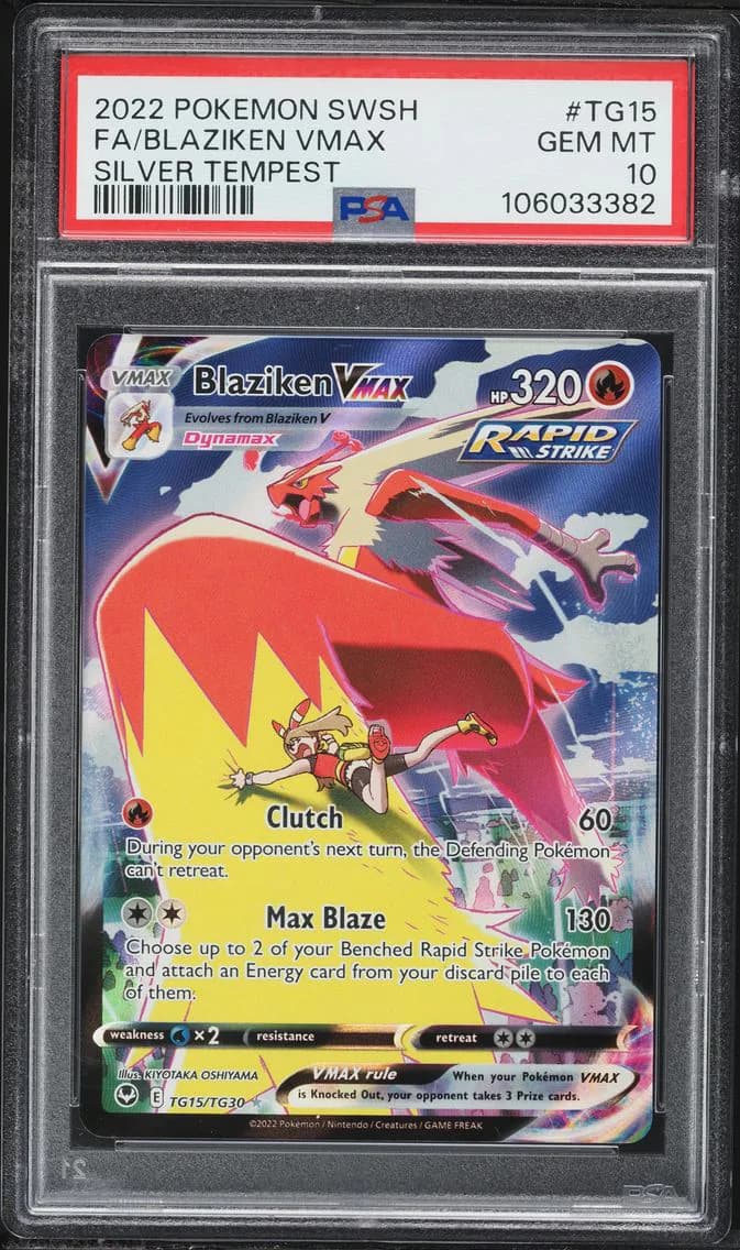 Blaziken VMAX, Sword & Shield Silver Tempest, PSA 10
