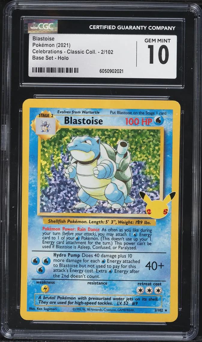 Blastoise-Holo, Celebrations - Classic Collection, CGC 10