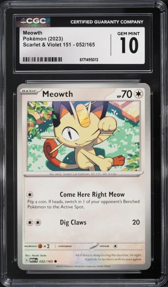 Meowth, Scarlet & Violet 151, CGC 10