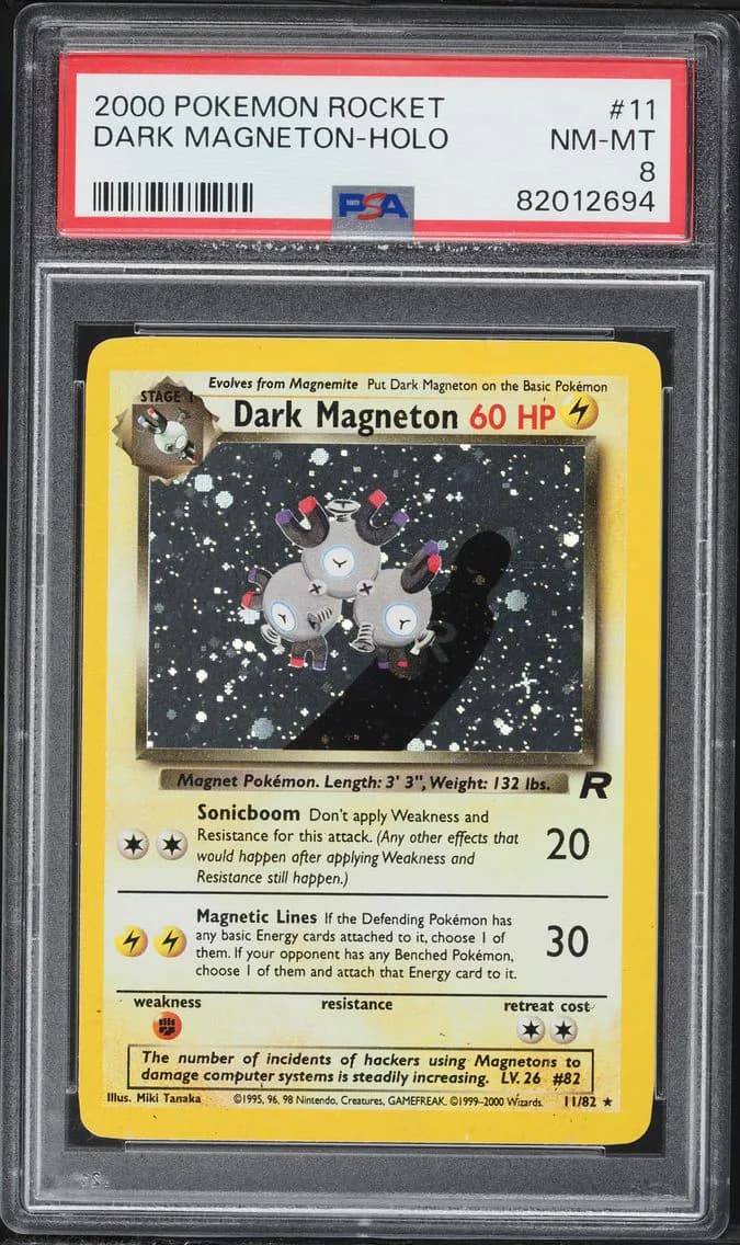 Dark Magneton-Holo, Rocket, PSA 8