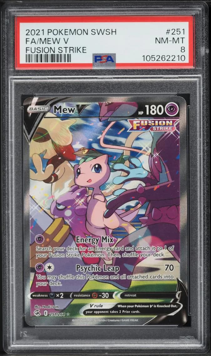 Mew V, Sword & Shield Fusion Strike, PSA 8