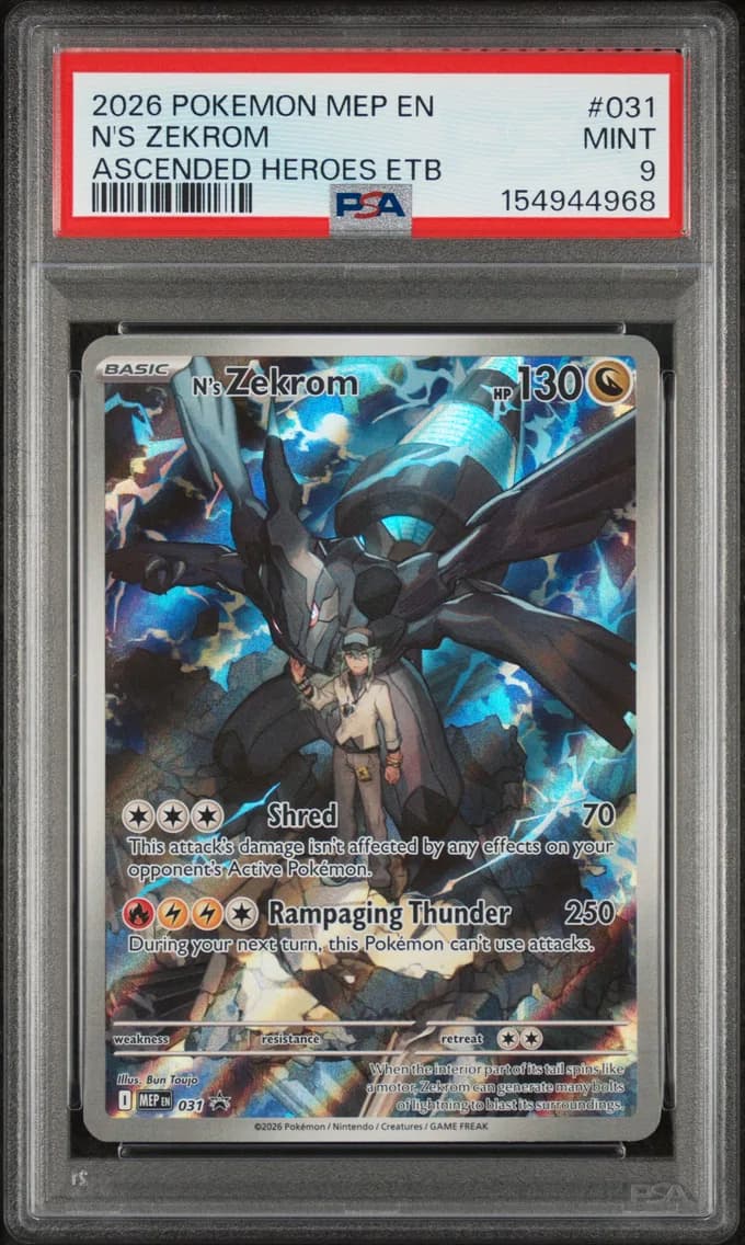 N's Zekrom, Me Black Star Promo, PSA 9