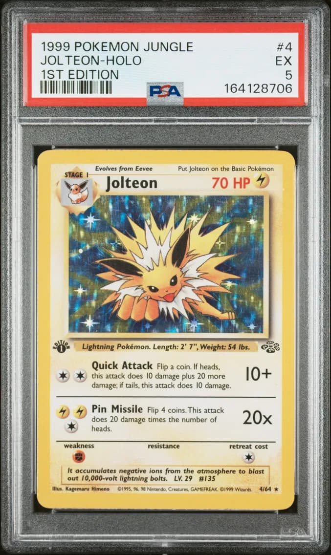 Jolteon-Holo 1st Edition, Jungle, PSA 5