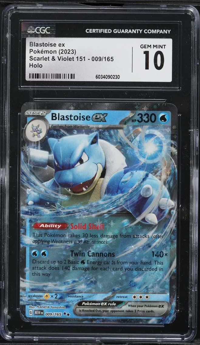Blastoise ex, Scarlet & Violet 151, CGC 10