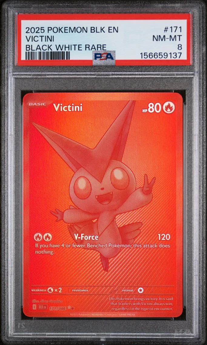 Victini, Black Bolt, PSA 8