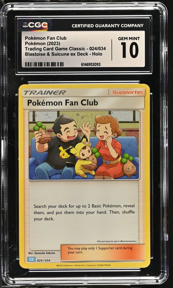 Pok^mon Fan Club, Trading Card Game Classic - CLV, CLC, CLB, CGC 10