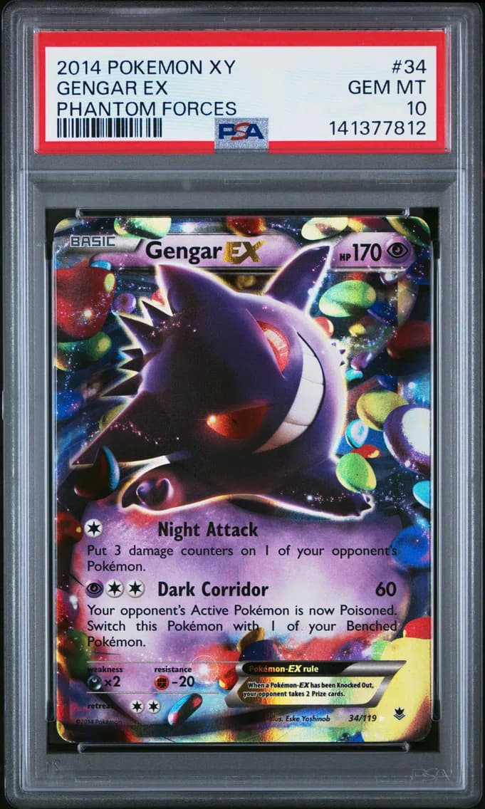 Gengar EX, XY Phantom Forces, PSA 10