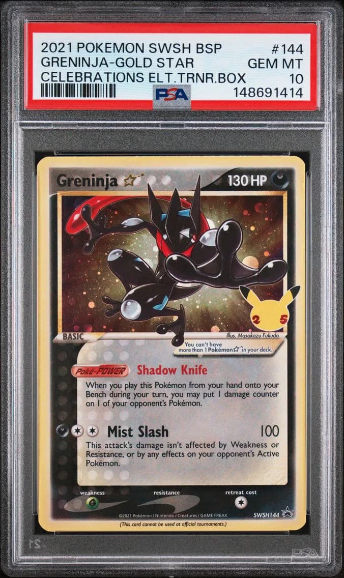 Greninja-Gold Star, Swsh Black Star Promo, PSA 10