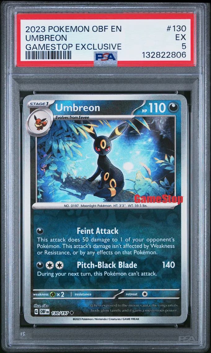 Umbreon, Obsidian Flames, PSA 5
