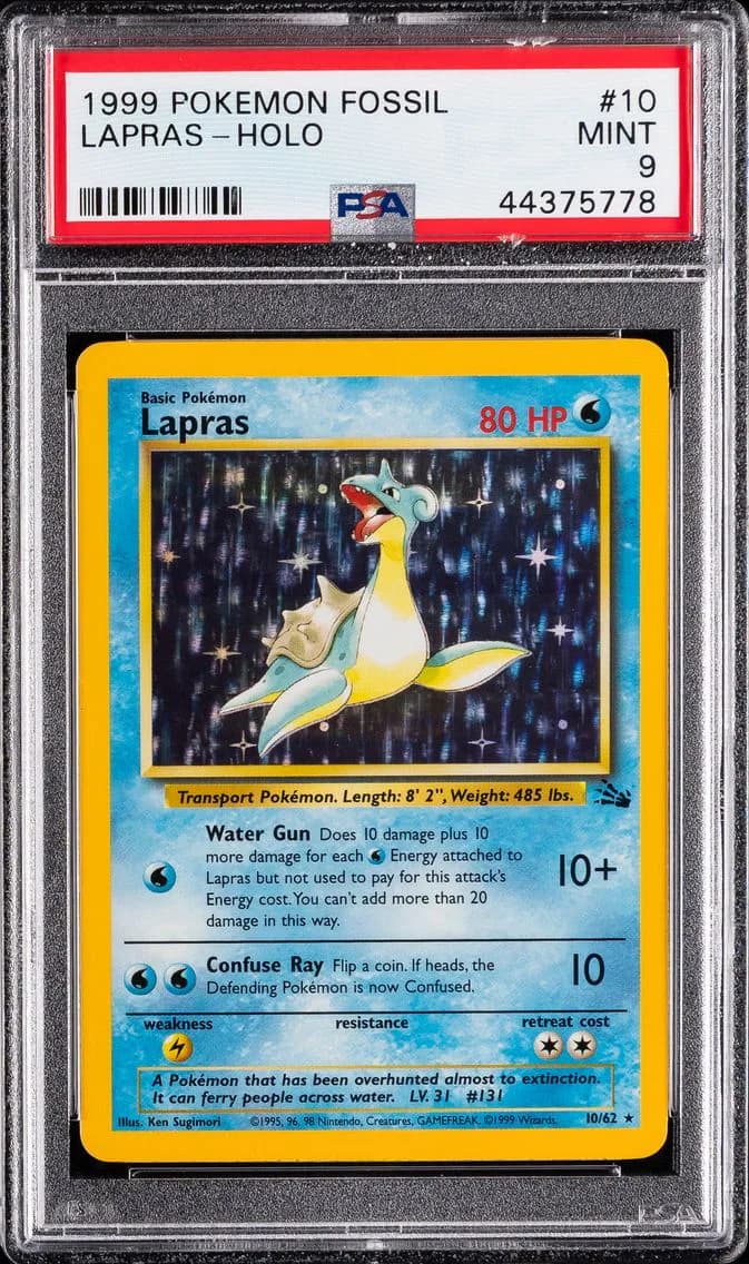 Lapras-Holo, Fossil, PSA 9
