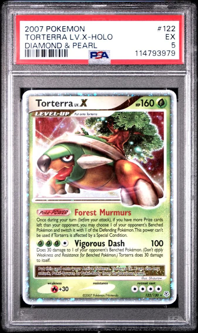 Torterra LV.X-Holo, Diamond & Pearl, PSA 5