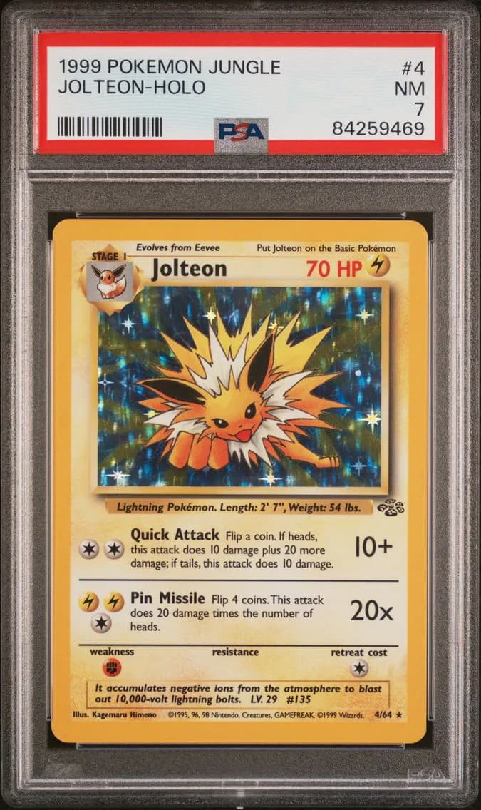 Jolteon-Holo, Jungle, PSA 7