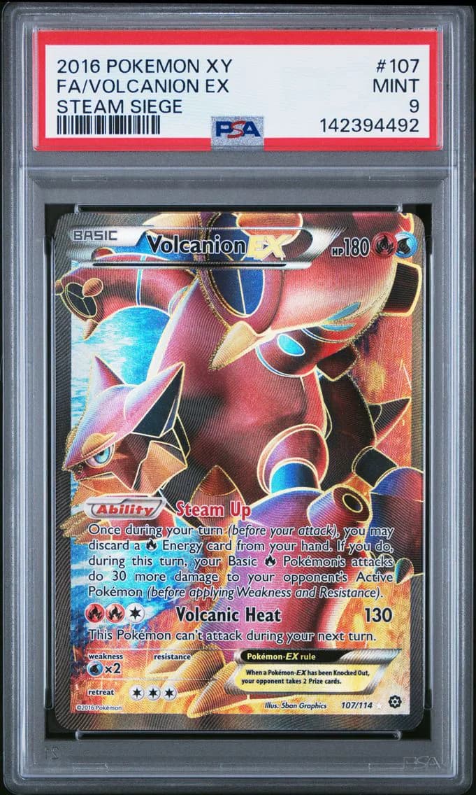 Volcanion EX, XY Steam Siege, PSA 9