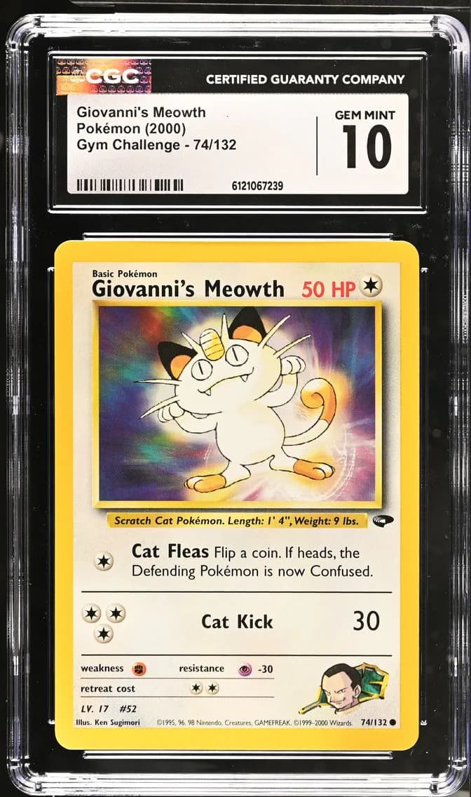 Giovanni's Meowth, Gym Challenge - Unlimited, CGC 10