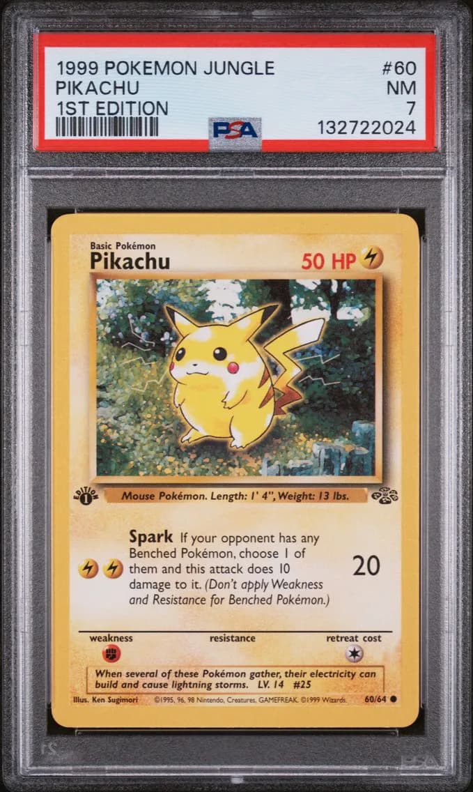 Pikachu 1st Edition, Jungle, PSA 7