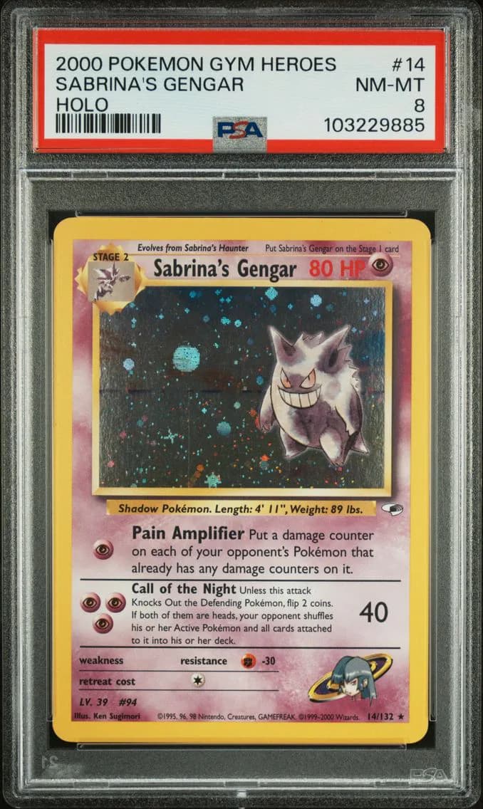 Sabrina's Gengar, Gym Heroes, PSA 8