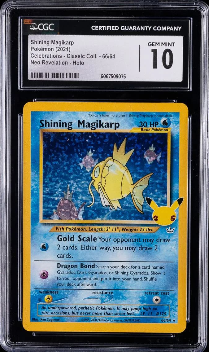 Shining Magikarp-Holo, Celebrations - Classic Collection, CGC 10