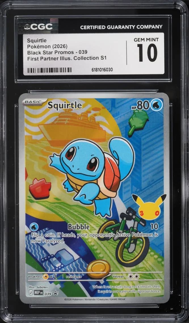Squirtle, Black Star Promos - Mega Evolution MEP EN, CGC 10