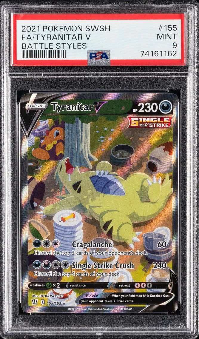 Tyranitar V, Sword & Shield Battle Styles, PSA 9