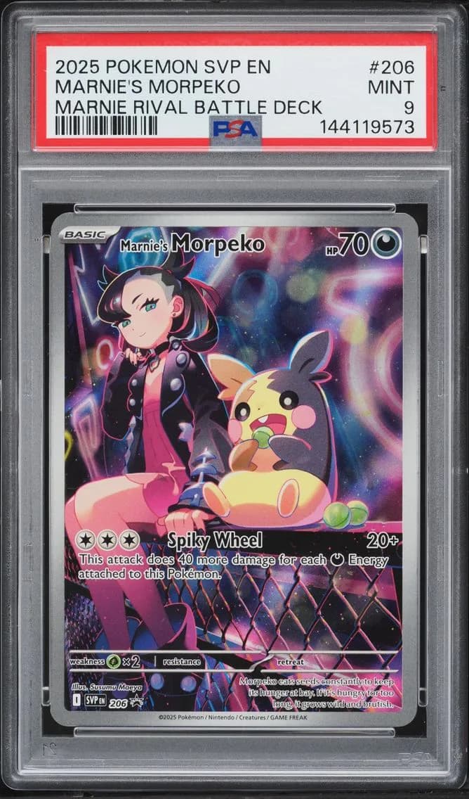 Marnie's Morpeko, SV Black Star Promo, PSA 9