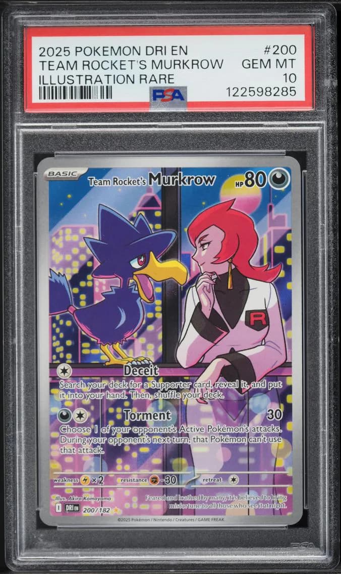 Team Rocket's Murkrow, Destined Rivals, PSA 10
