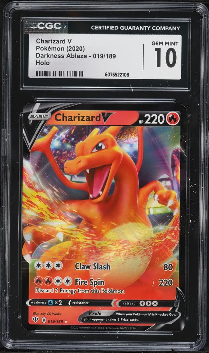 Charizard V, Darkness Ablaze, CGC 10
