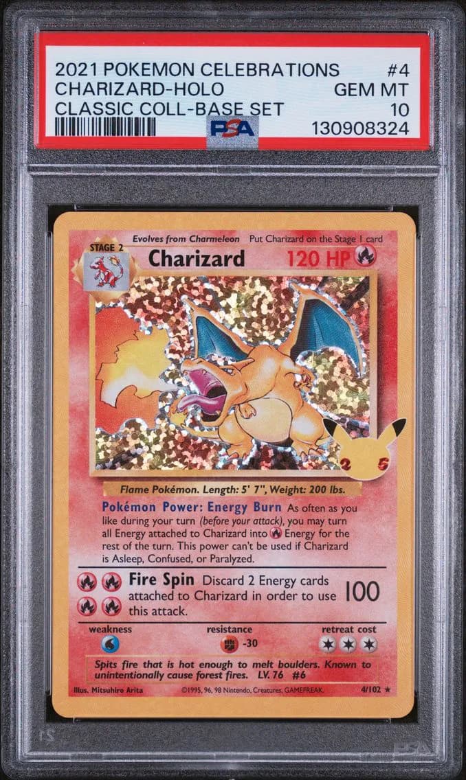 Charizard-Holo, Celebrations Classic Collection, PSA 10