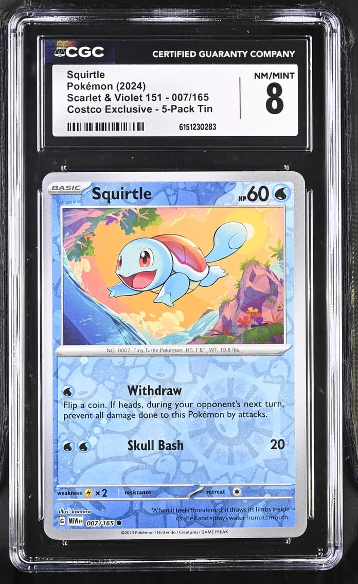 Squirtle, Scarlet & Violet 151, CGC 8