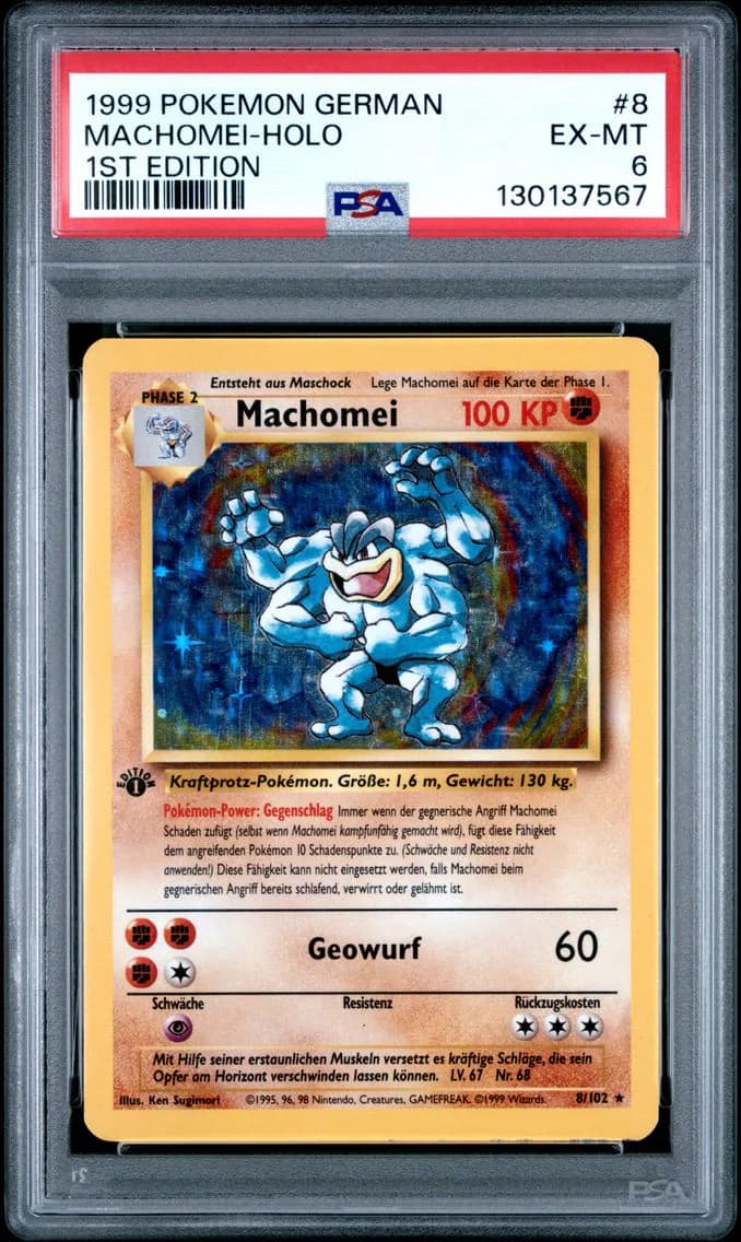 Machomei-Holo 1st Edition, German, PSA 6