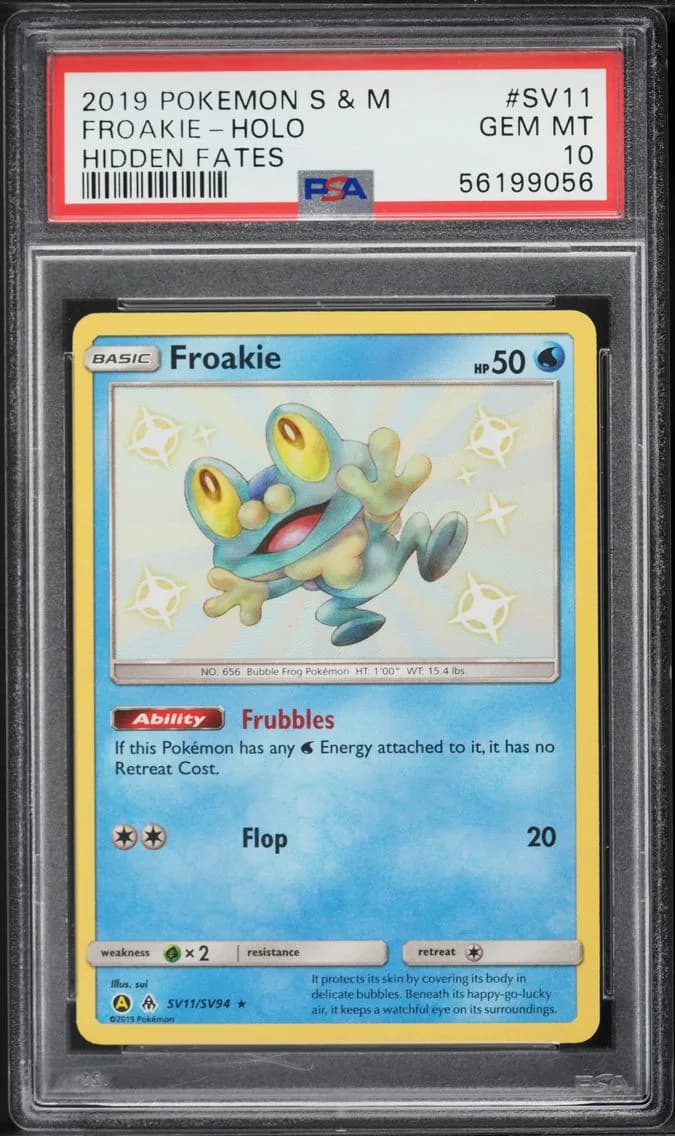 Froakie-Holo, Sun & Moon Hidden Fates, PSA 10
