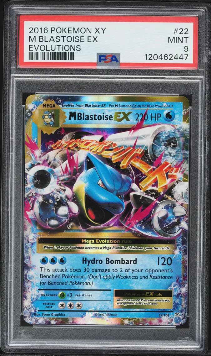 M Blastoise EX, XY Evolutions, PSA 9