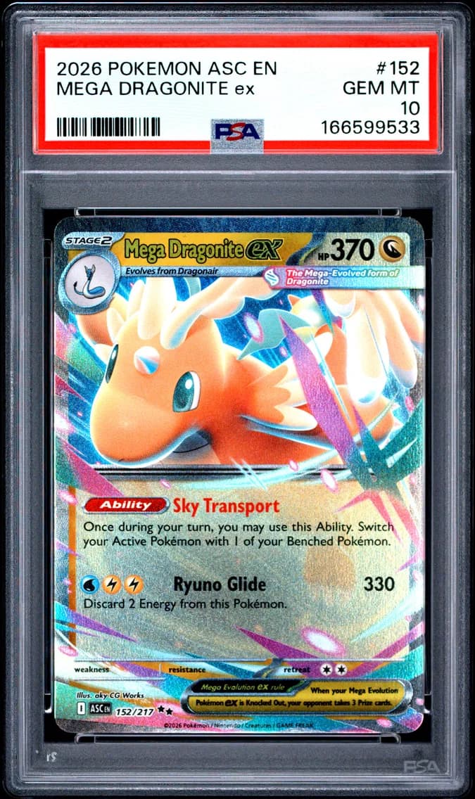 Mega Dragonite EX, Ascended Heroes, PSA 10