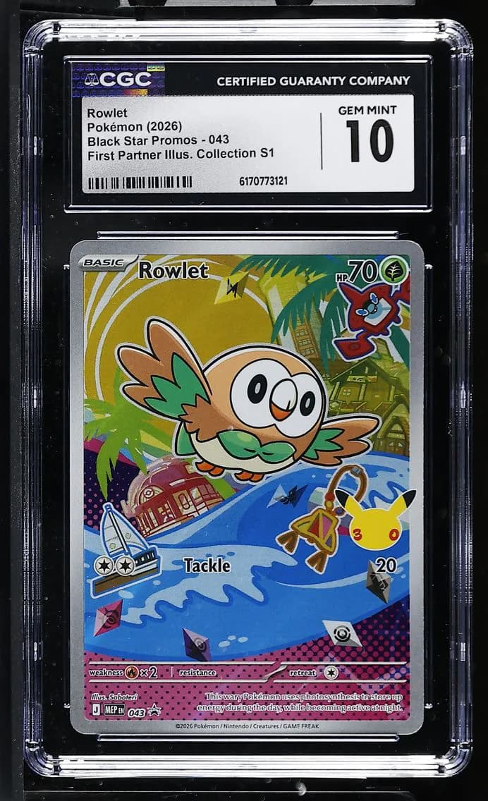 Rowlet, Black Star Promos - Mega Evolution MEP EN, CGC 10