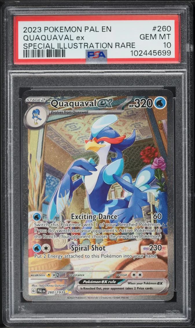Quaquaval EX, Paldea Evolved, PSA 10