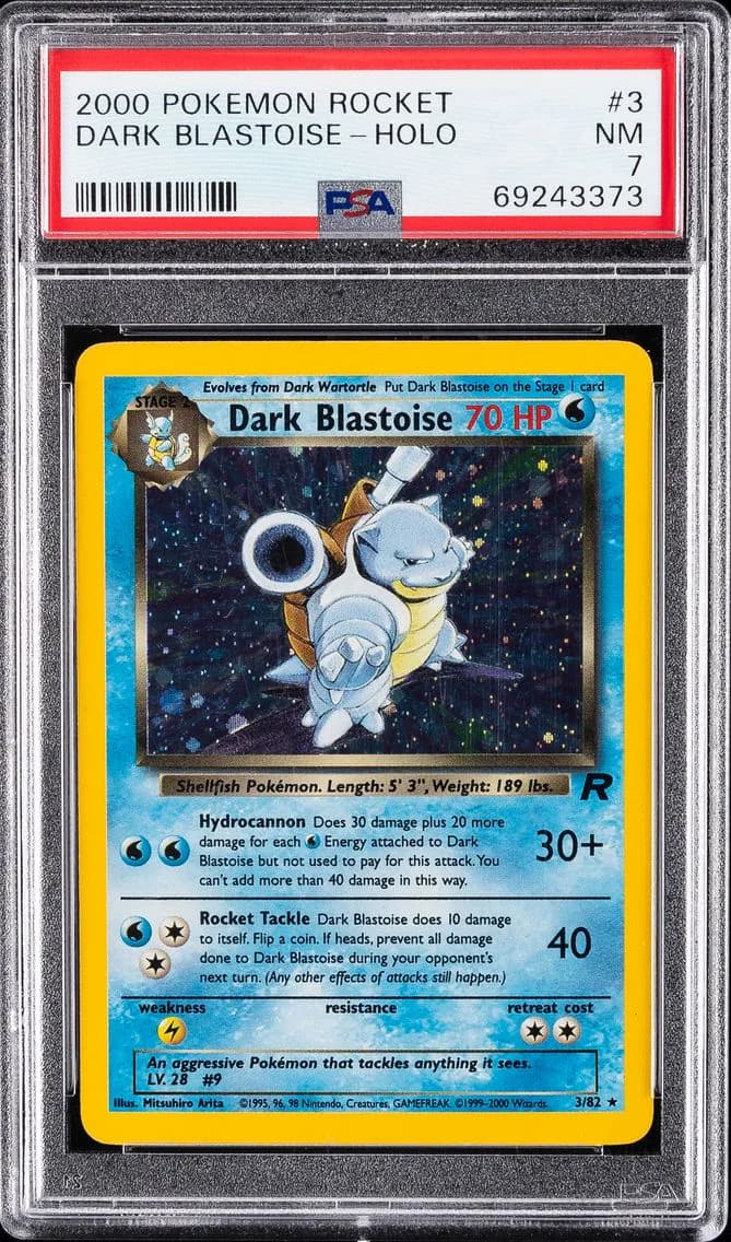 Dark Blastoise-Holo, Rocket, PSA 7