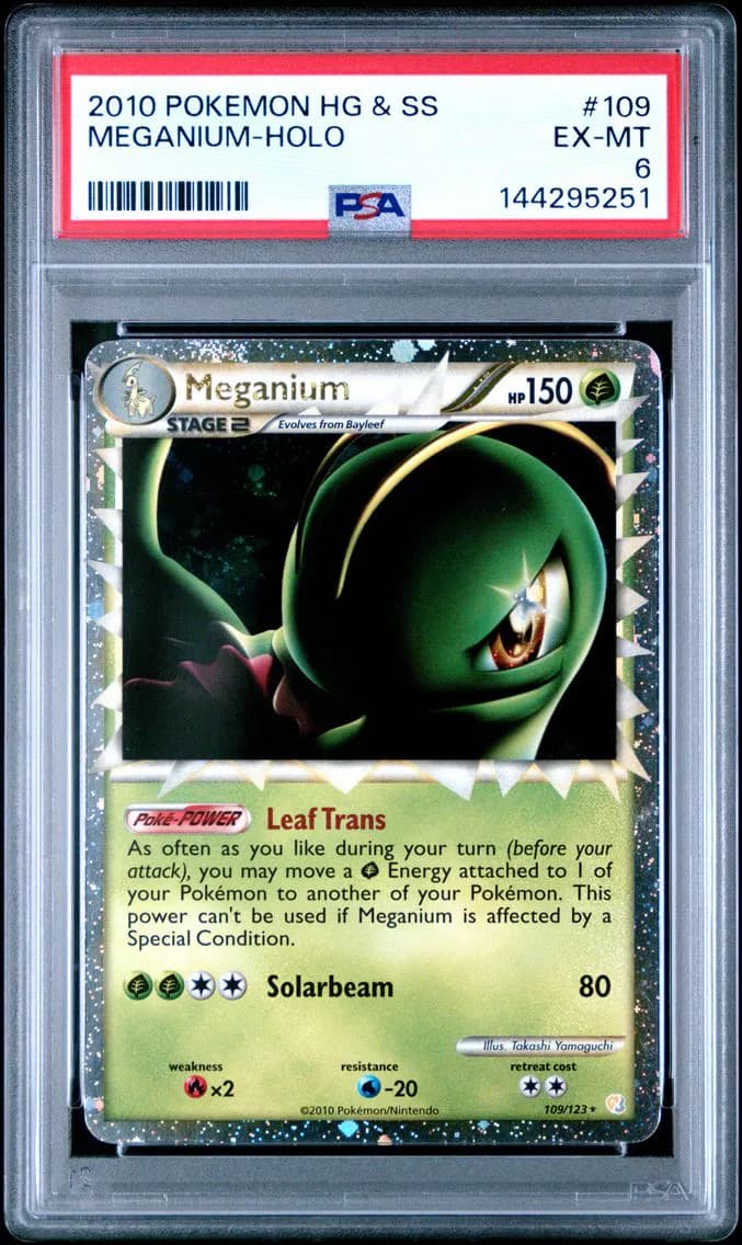 Meganium-Holo, Heartgold & Soulsilver, PSA 6