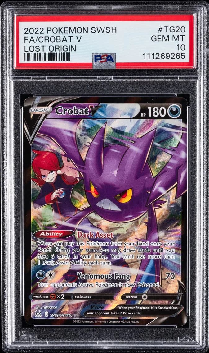 Crobat V, Sword & Shield Lost Origin, PSA 10