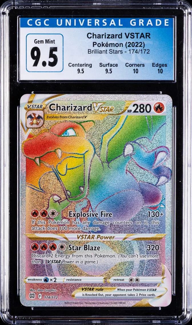 Charizard VSTAR, Brilliant Stars, CGC 10