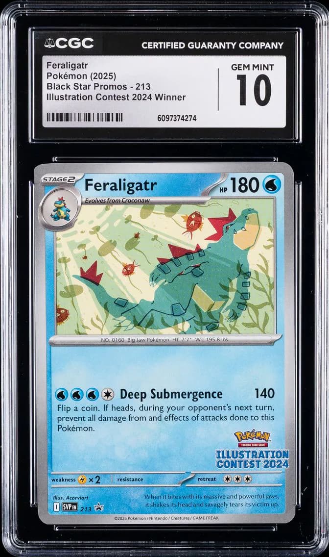 Feraligatr, Black Star Promos - Scarlet & Violet SVP EN, CGC 10