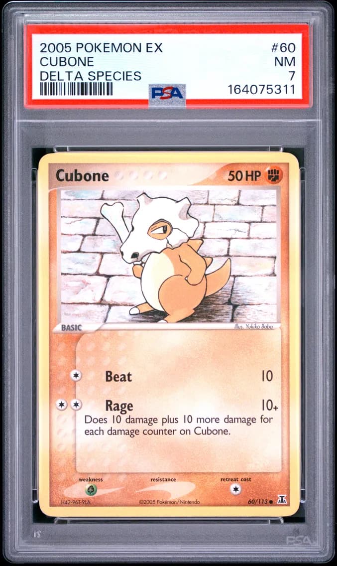 Cubone, EX Delta Species, PSA 7