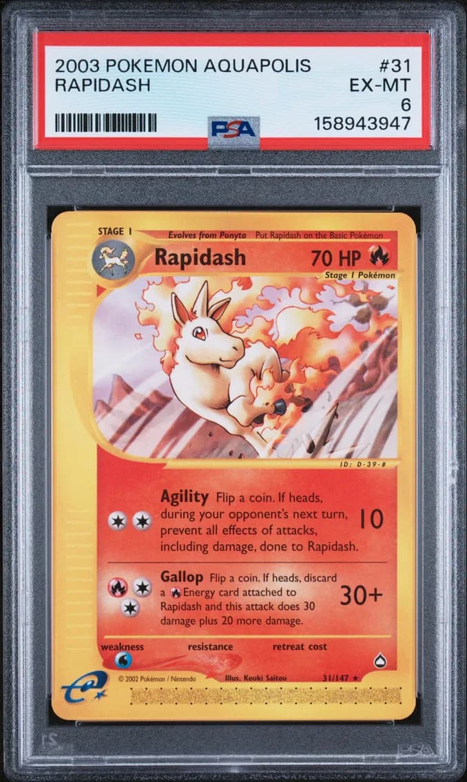 Rapidash, Aquapolis, PSA 6