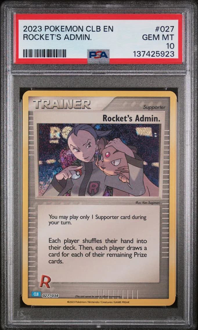 Rocket's Admin., Clb-Trading Card Game Classic Blastoise & Suicune EX Deck, PSA 10
