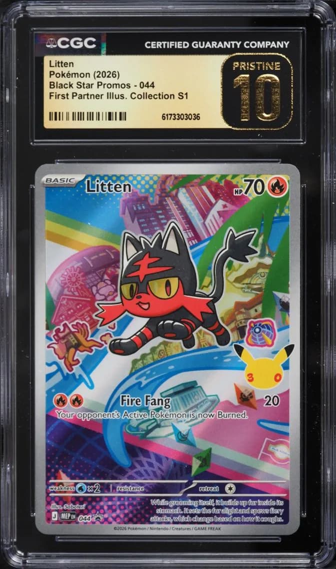 Litten, Black Star Promos - Mega Evolution MEP EN, CGC 10