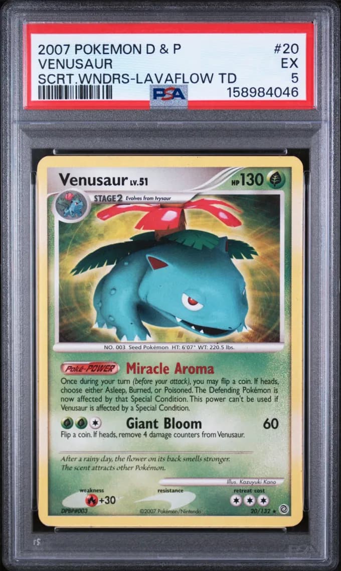 Venusaur, Diamond & Pearl Secret Wonders, PSA 5
