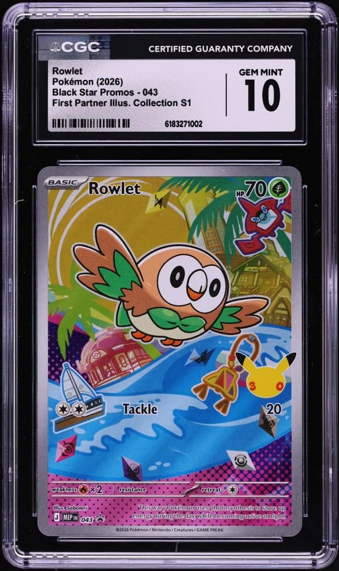 Rowlet, Black Star Promos - Mega Evolution MEP EN, CGC 10