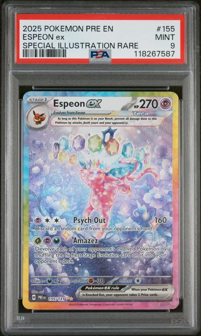Espeon EX, Prismatic Evolutions, PSA 9
