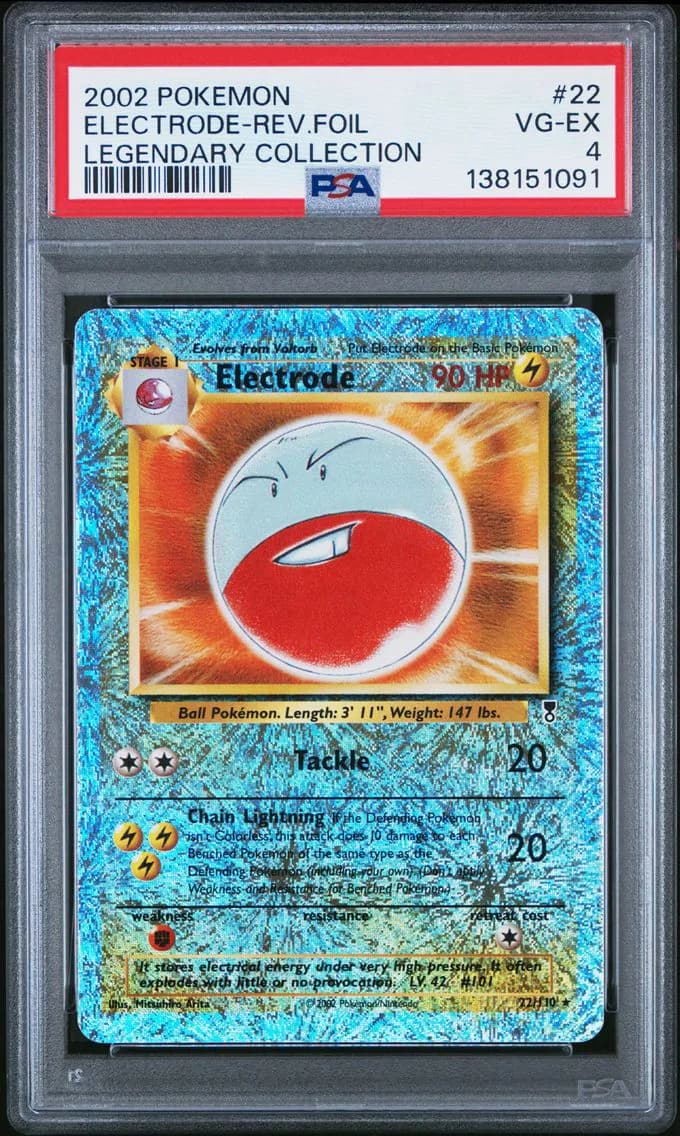 Electrode-Reverse Foil, Legendary Collection, PSA 4