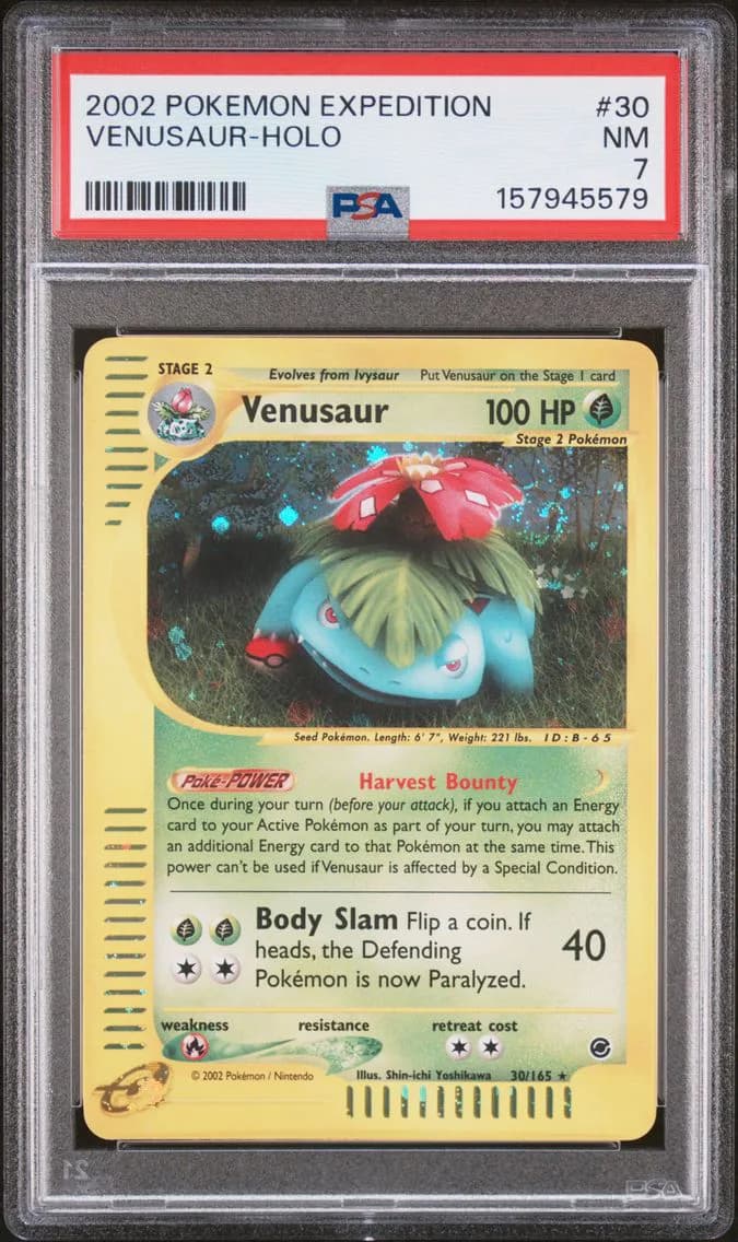 Venusaur-Holo, Expedition, PSA 7